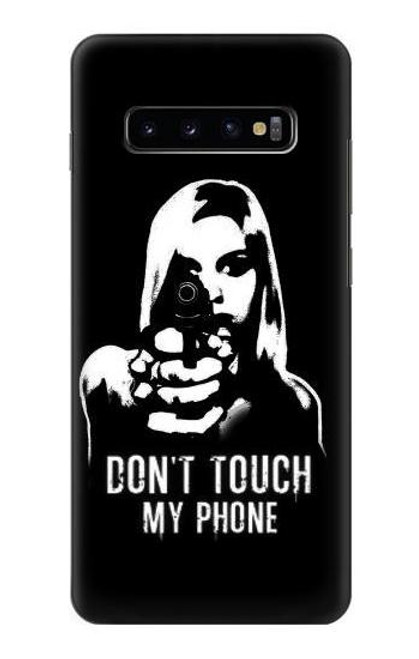 W2518 Do Not Touch My Phone Hard Case and Leather Flip Case For Samsung Galaxy S10 Plus