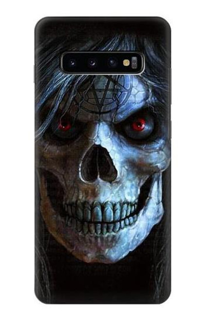 W2585 Evil Death Skull Pentagram Hard Case and Leather Flip Case For Samsung Galaxy S10 Plus