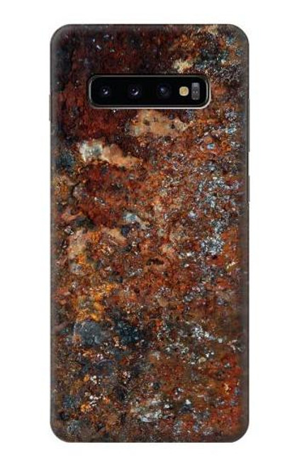 W2714 Rust Steel Texture Graphic Printed Hard Case and Leather Flip Case For Samsung Galaxy S10 Plus