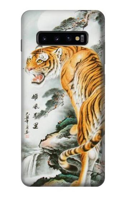 W2750 Oriental Chinese Tiger Painting Hard Case and Leather Flip Case For Samsung Galaxy S10 Plus