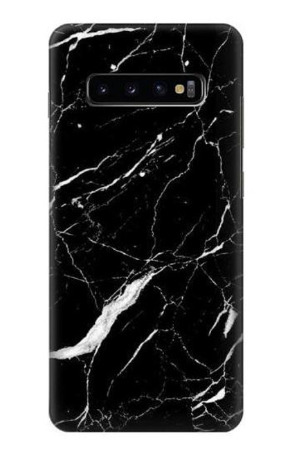 W2895 Black Marble Graphic Printed Hard Case and Leather Flip Case For Samsung Galaxy S10 Plus