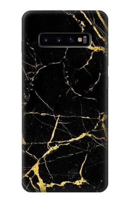 W2896 Gold Marble Graphic Printed Hard Case and Leather Flip Case For Samsung Galaxy S10 Plus