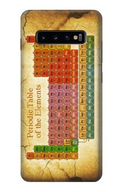 W2934 Vintage Periodic Table of Elements Hard Case and Leather Flip Case For Samsung Galaxy S10 Plus