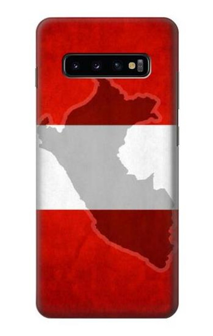 W3018 Peru Flag Hard Case and Leather Flip Case For Samsung Galaxy S10 Plus