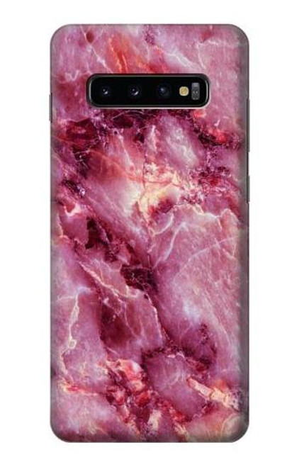 W3052 Pink Marble Graphic Printed Hard Case and Leather Flip Case For Samsung Galaxy S10 Plus