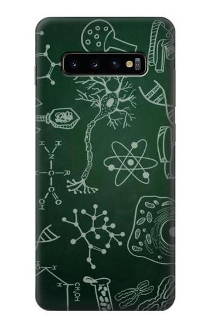 W3211 Science Green Board Hard Case and Leather Flip Case For Samsung Galaxy S10 Plus