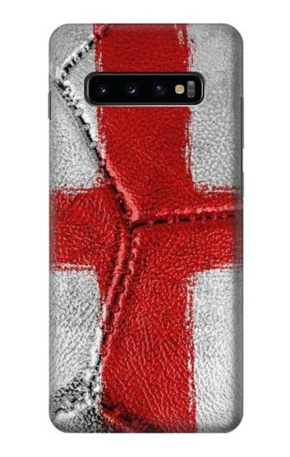 W3316 England Flag Vintage Football Graphic Hard Case and Leather Flip Case For Samsung Galaxy S10 Plus