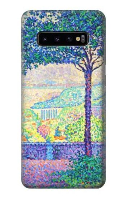 W3349 Paul Signac Terrace of Meudon Hard Case and Leather Flip Case For Samsung Galaxy S10 Plus