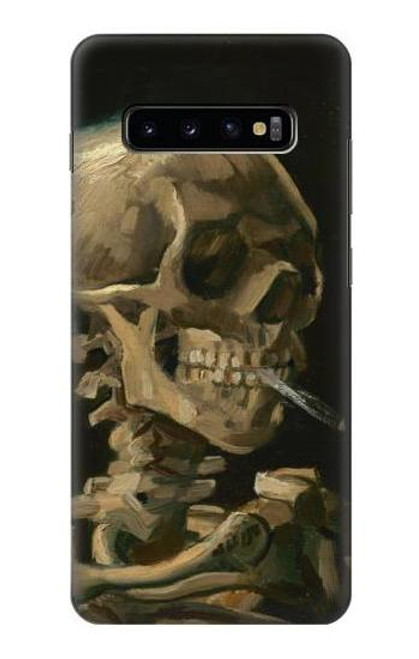 W3358 Vincent Van Gogh Skeleton Cigarette Hard Case and Leather Flip Case For Samsung Galaxy S10 Plus