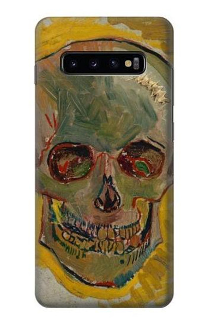 W3359 Vincent Van Gogh Skull Hard Case and Leather Flip Case For Samsung Galaxy S10 Plus