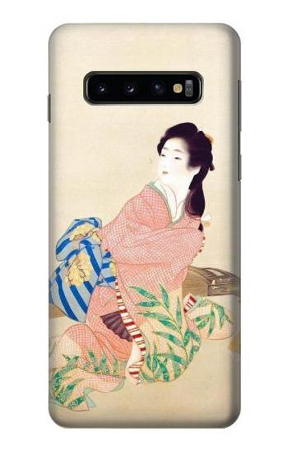 W0889 Japan Art Kimono Hard Case and Leather Flip Case For Samsung Galaxy S10