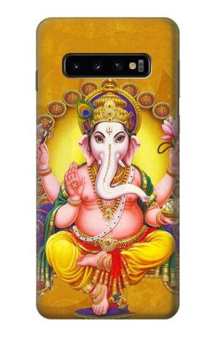 W0896 Lord Ganesh Hindu God Hard Case and Leather Flip Case For Samsung Galaxy S10