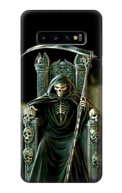 W1024 Grim Reaper Skeleton King Hard Case and Leather Flip Case For Samsung Galaxy S10