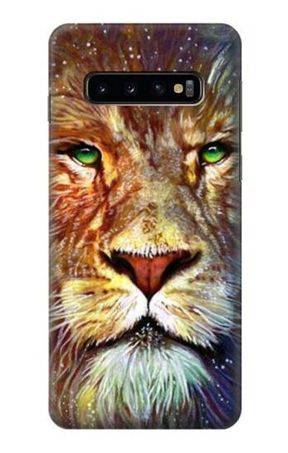 W1354 Lion Hard Case and Leather Flip Case For Samsung Galaxy S10