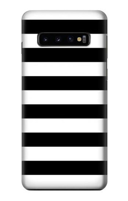 W1596 Black and White Striped Hard Case and Leather Flip Case For Samsung Galaxy S10