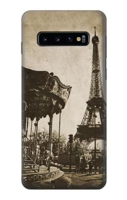 W2174 Eiffel Tower Vintage Paris Hard Case and Leather Flip Case For Samsung Galaxy S10