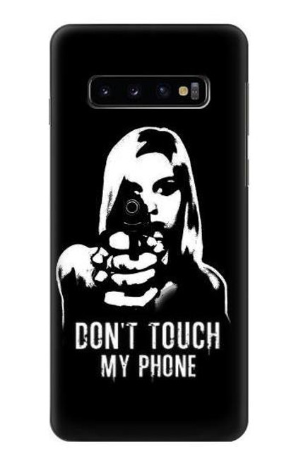 W2518 Do Not Touch My Phone Hard Case and Leather Flip Case For Samsung Galaxy S10