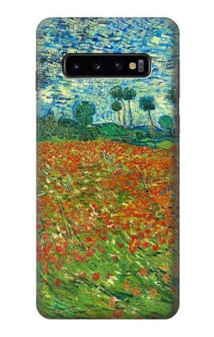 W2681 Field Of Poppies Vincent Van Gogh Hard Case and Leather Flip Case For Samsung Galaxy S10