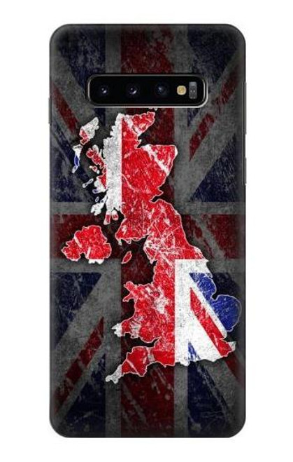 W2936 UK British Flag Map Hard Case and Leather Flip Case For Samsung Galaxy S10