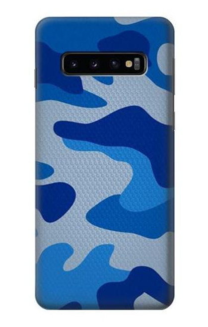 W2958 Army Blue Camo Camouflage Hard Case and Leather Flip Case For Samsung Galaxy S10