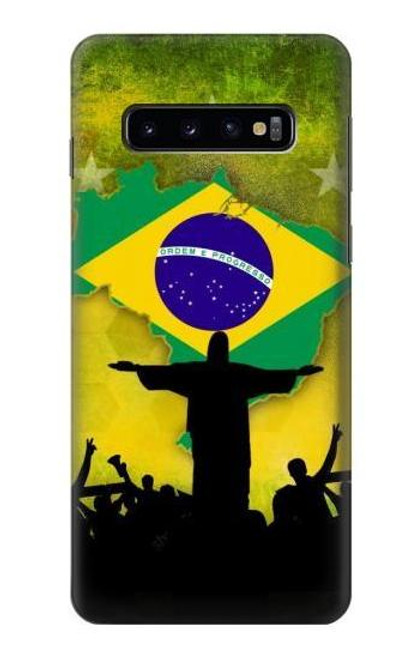 W2981 Brazil Football Soccer Copa 2016 Hard Case and Leather Flip Case For Samsung Galaxy S10