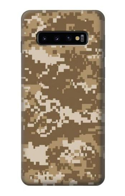 W3294 Army Desert Tan Coyote Camo Camouflage Hard Case and Leather Flip Case For Samsung Galaxy S10