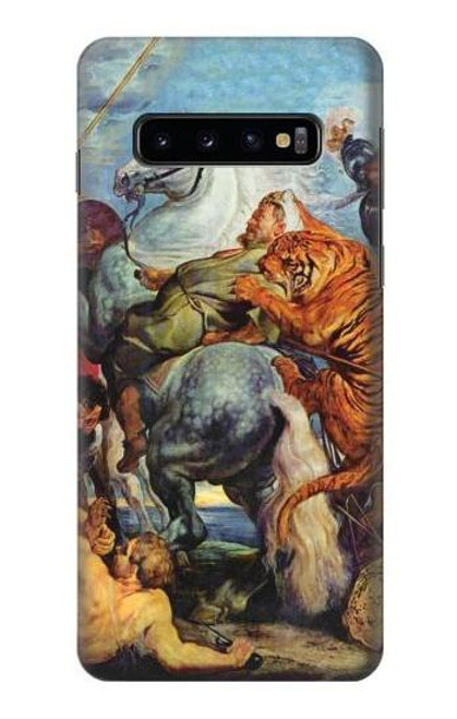 W3331 Peter Paul Rubens Tiger und Lowenjagd Hard Case and Leather Flip Case For Samsung Galaxy S10