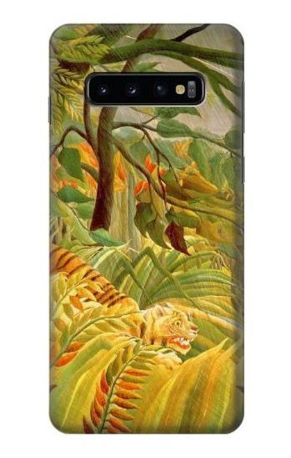 W3344 Henri Rousseau Tiger in a Tropical Storm Hard Case and Leather Flip Case For Samsung Galaxy S10