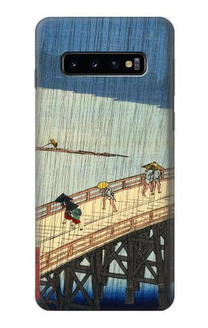 W3347 Utagawa Hiroshige Sudden shower Hard Case and Leather Flip Case For Samsung Galaxy S10