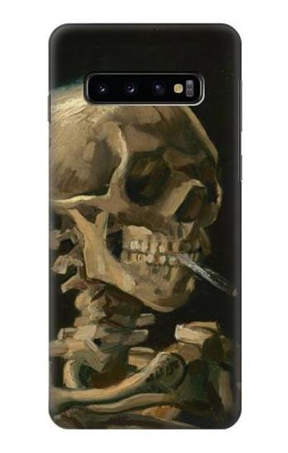 W3358 Vincent Van Gogh Skeleton Cigarette Hard Case and Leather Flip Case For Samsung Galaxy S10