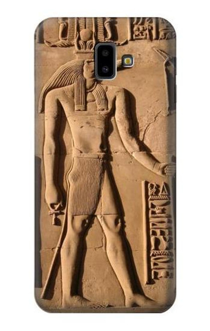 W0391 Egyptian Sobek Hard Case and Leather Flip Case For Samsung Galaxy J6+ (2018), J6 Plus (2018)