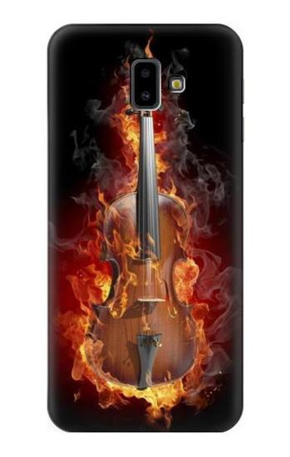 W0864 Fire Violin Hard Case and Leather Flip Case For Samsung Galaxy J6+ (2018), J6 Plus (2018)