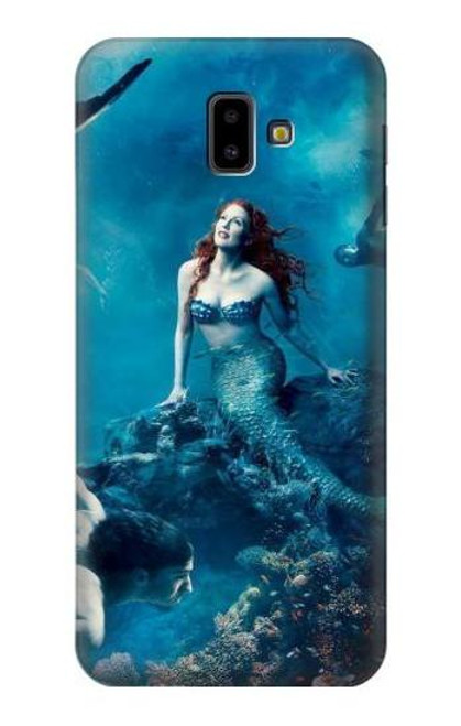 W0899 Mermaid Hard Case and Leather Flip Case For Samsung Galaxy J6+ (2018), J6 Plus (2018)
