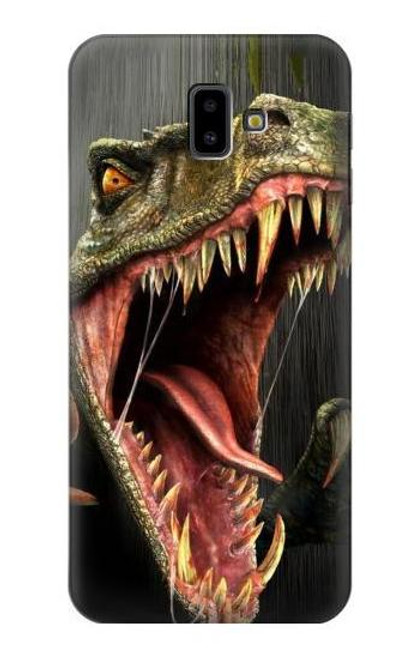 W0923 T-Rex Dinosaur Hard Case and Leather Flip Case For Samsung Galaxy J6+ (2018), J6 Plus (2018)