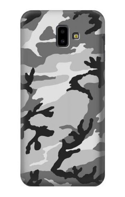 W1721 Snow Camouflage Graphic Printed Hard Case and Leather Flip Case For Samsung Galaxy J6+ (2018), J6 Plus (2018)