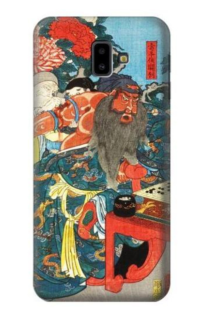 W1826 Utagawa Kuniyoshi Guan Yu Hard Case and Leather Flip Case For Samsung Galaxy J6+ (2018), J6 Plus (2018)