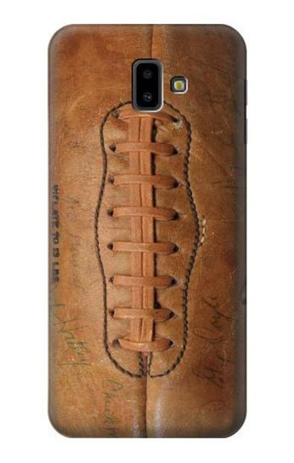 W2554 Vintage Old Ball Hard Case and Leather Flip Case For Samsung Galaxy J6+ (2018), J6 Plus (2018)