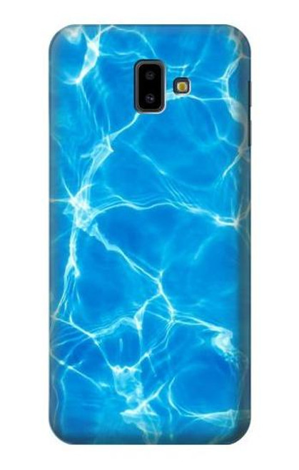 W2788 Blue Water Swimming Pool Hard Case and Leather Flip Case For Samsung Galaxy J6+ (2018), J6 Plus (2018)