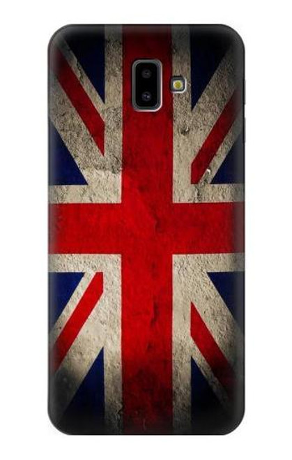 W2894 Vintage British Flag Hard Case and Leather Flip Case For Samsung Galaxy J6+ (2018), J6 Plus (2018)