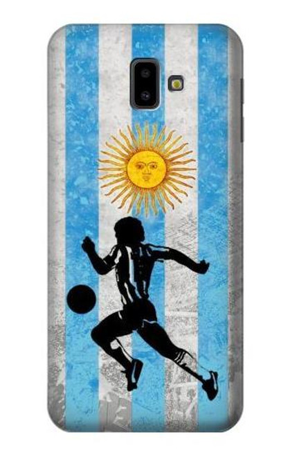 W2977 Argentina Football Soccer Copa 2016 Hard Case and Leather Flip Case For Samsung Galaxy J6+ (2018), J6 Plus (2018)