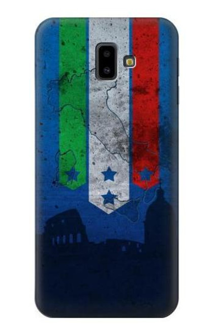 W2983 Italy Football Soccer Euro 2016 Hard Case and Leather Flip Case For Samsung Galaxy J6+ (2018), J6 Plus (2018)