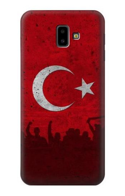 W2991 Turkey Football Soccer Euro 2016 Hard Case and Leather Flip Case For Samsung Galaxy J6+ (2018), J6 Plus (2018)