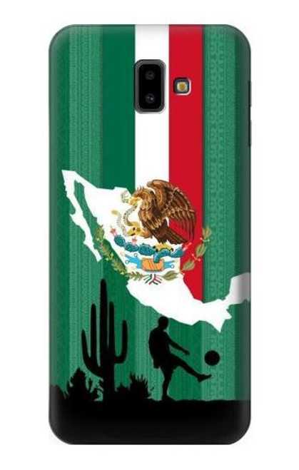 W2994 Mexico Football Soccer Copa 2016 Hard Case and Leather Flip Case For Samsung Galaxy J6+ (2018), J6 Plus (2018)