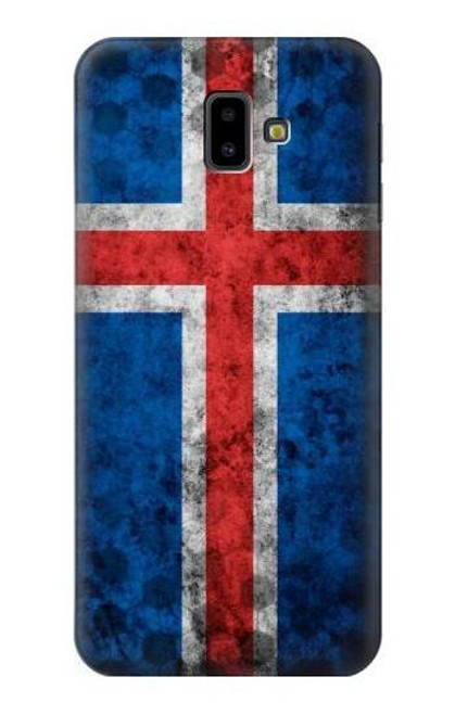 W3000 Iceland Football Soccer Euro 2016 Hard Case and Leather Flip Case For Samsung Galaxy J6+ (2018), J6 Plus (2018)