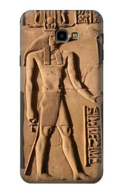W0391 Egyptian Sobek Hard Case and Leather Flip Case For Samsung Galaxy J4+ (2018), J4 Plus (2018)