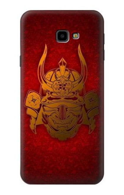 W0820 Samurai Helmet Hard Case and Leather Flip Case For Samsung Galaxy J4+ (2018), J4 Plus (2018)