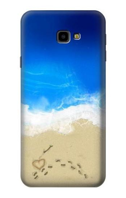 W0912 Relax Beach Hard Case and Leather Flip Case For Samsung Galaxy J4+ (2018), J4 Plus (2018)