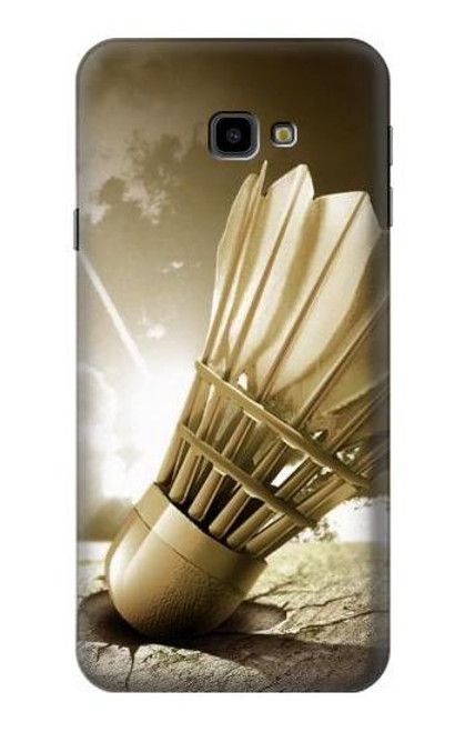 W0979 Badminton Sport Art Hard Case and Leather Flip Case For Samsung Galaxy J4+ (2018), J4 Plus (2018)