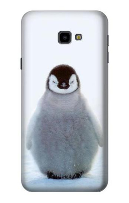 W1075 Penguin Ice Hard Case and Leather Flip Case For Samsung Galaxy J4+ (2018), J4 Plus (2018)