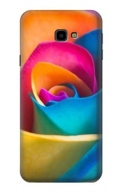 W1671 Rainbow Colorful Rose Hard Case and Leather Flip Case For Samsung Galaxy J4+ (2018), J4 Plus (2018)